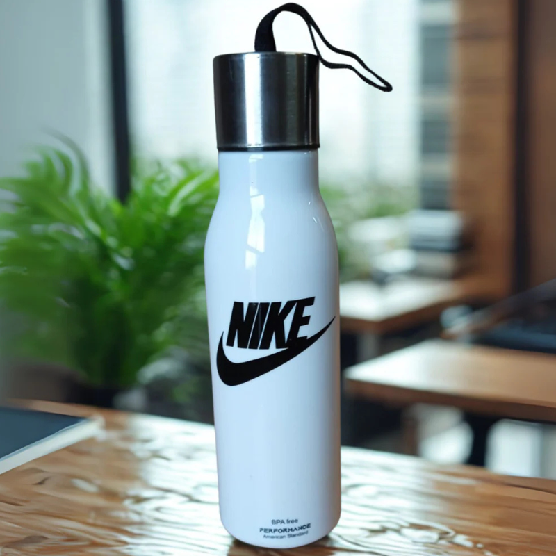 Nike White Plastic Water Bottle – Premium Sports Hydration Water Bottle