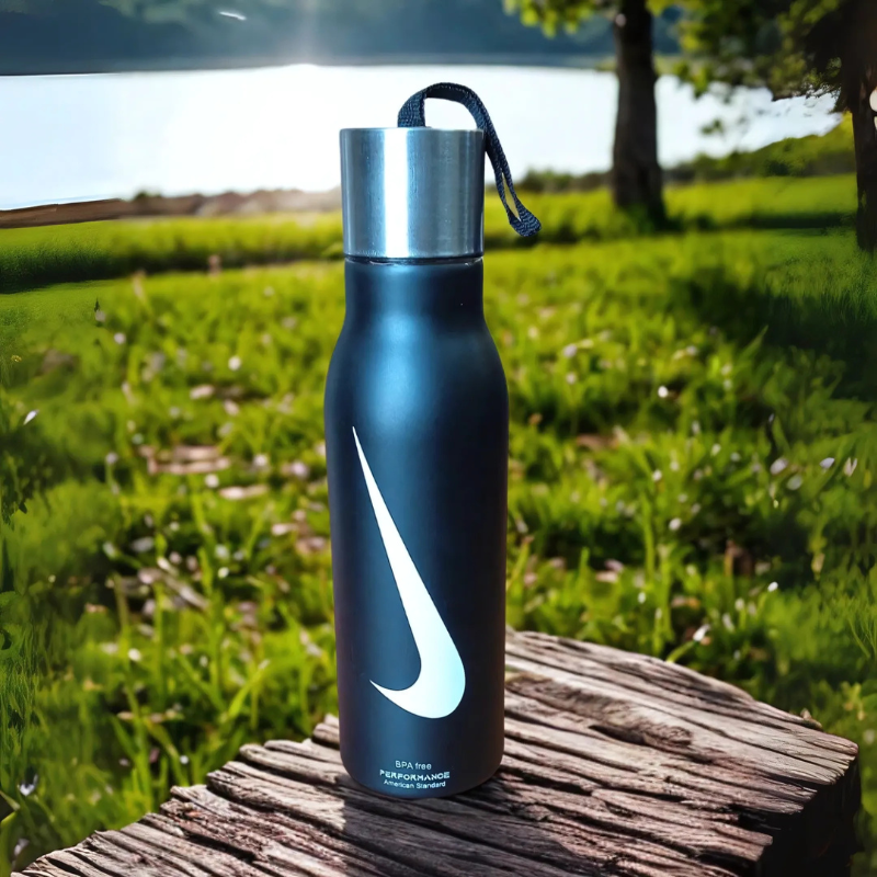 Nike Black Plastic Water Bottle Premium Sports Hydration Bottle